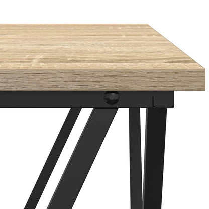 vidaXL Side Table Set 2 pcs Sonoma Oak Engineered Wood and Steel