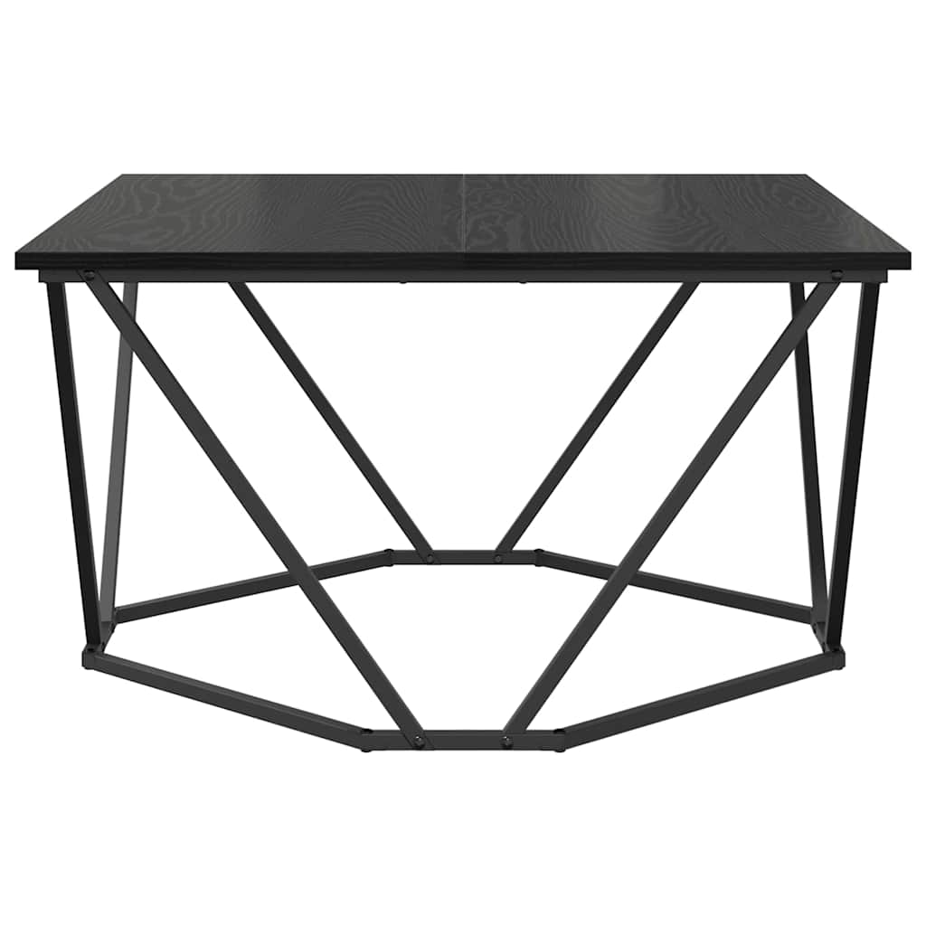 vidaXL Coffee Table Black Oak 80 x 80 x 45 cm