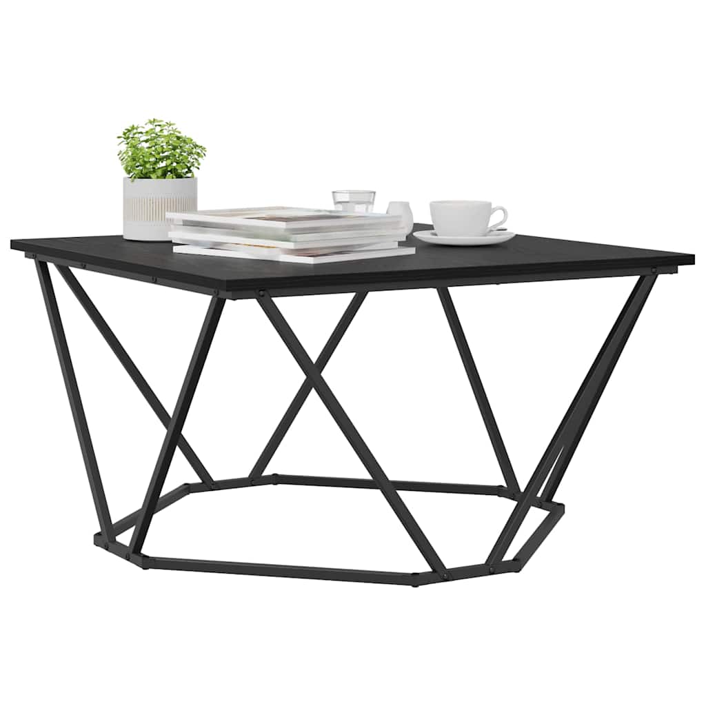 vidaXL Coffee Table Black Oak 80 x 80 x 45 cm