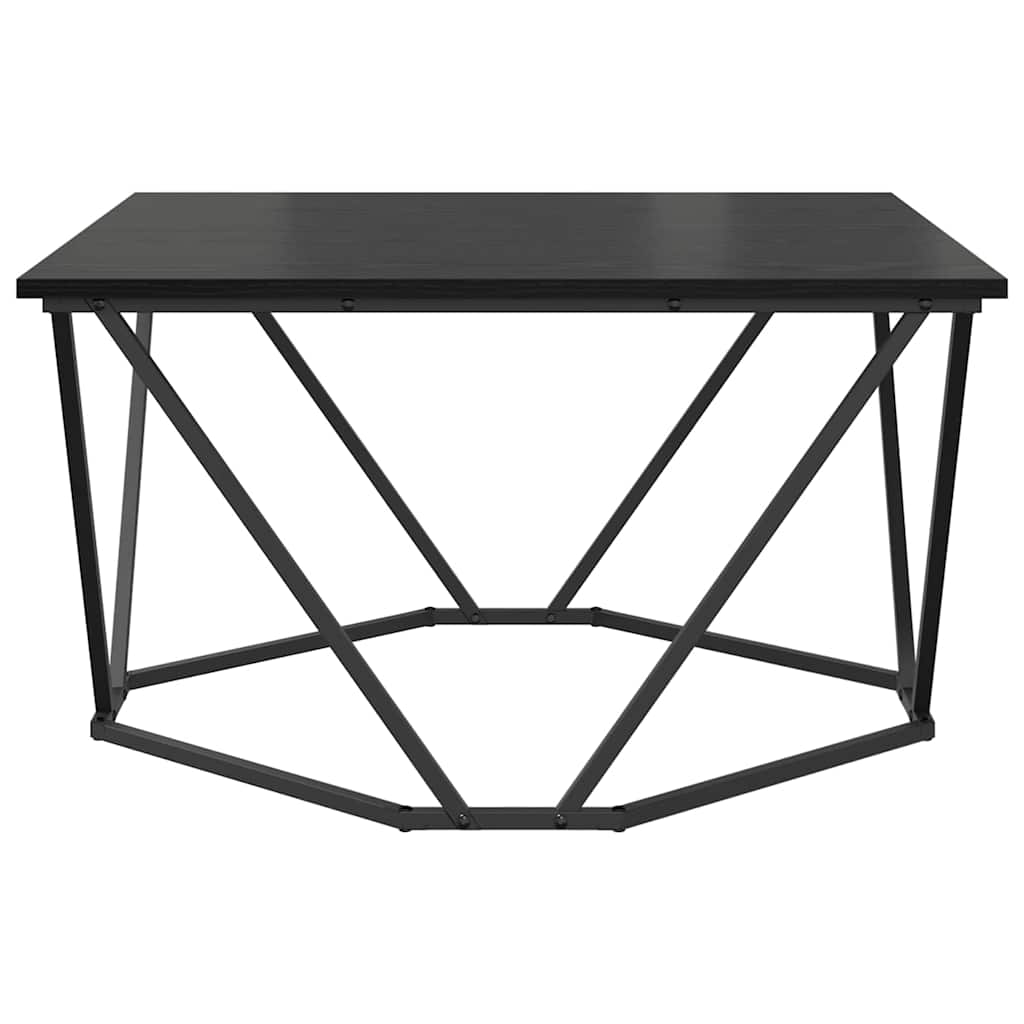 vidaXL Coffee Table Black Oak 80 x 80 x 45 cm