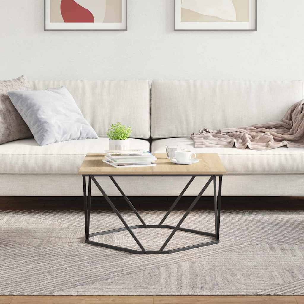 vidaXL Coffee Table Sonoma Oak 80 x 80 x 45 cm