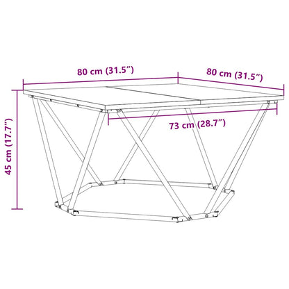 vidaXL Coffee Table Smoked Oak 80 x 80 x 45 cm