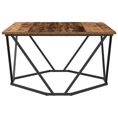 vidaXL Coffee Table Old Wood 80 x 80 x 45 cm Engineered Wood and Steel