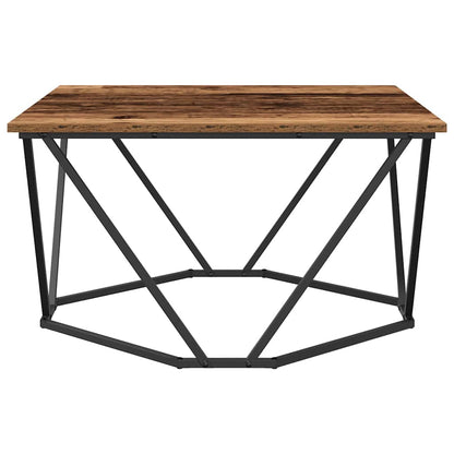 vidaXL Coffee Table Old Wood 80 x 80 x 45 cm Engineered Wood and Steel