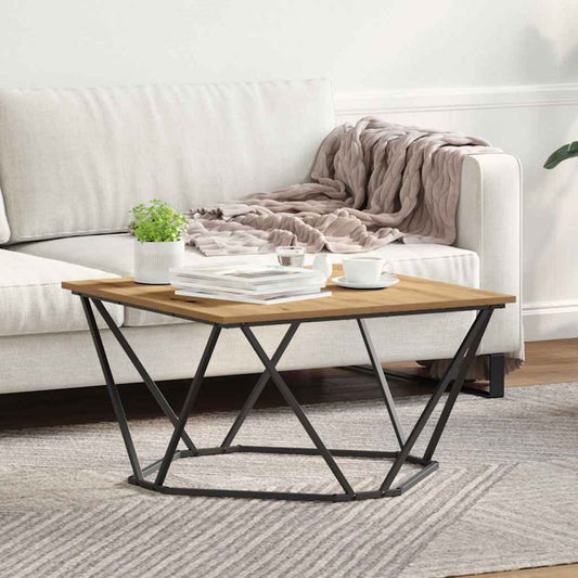 vidaXL Coffee Table Artisan Oak 80 x 80 x 45 cm