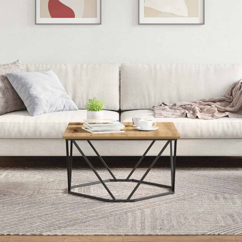 vidaXL Coffee Table Artisan Oak 80 x 80 x 45 cm