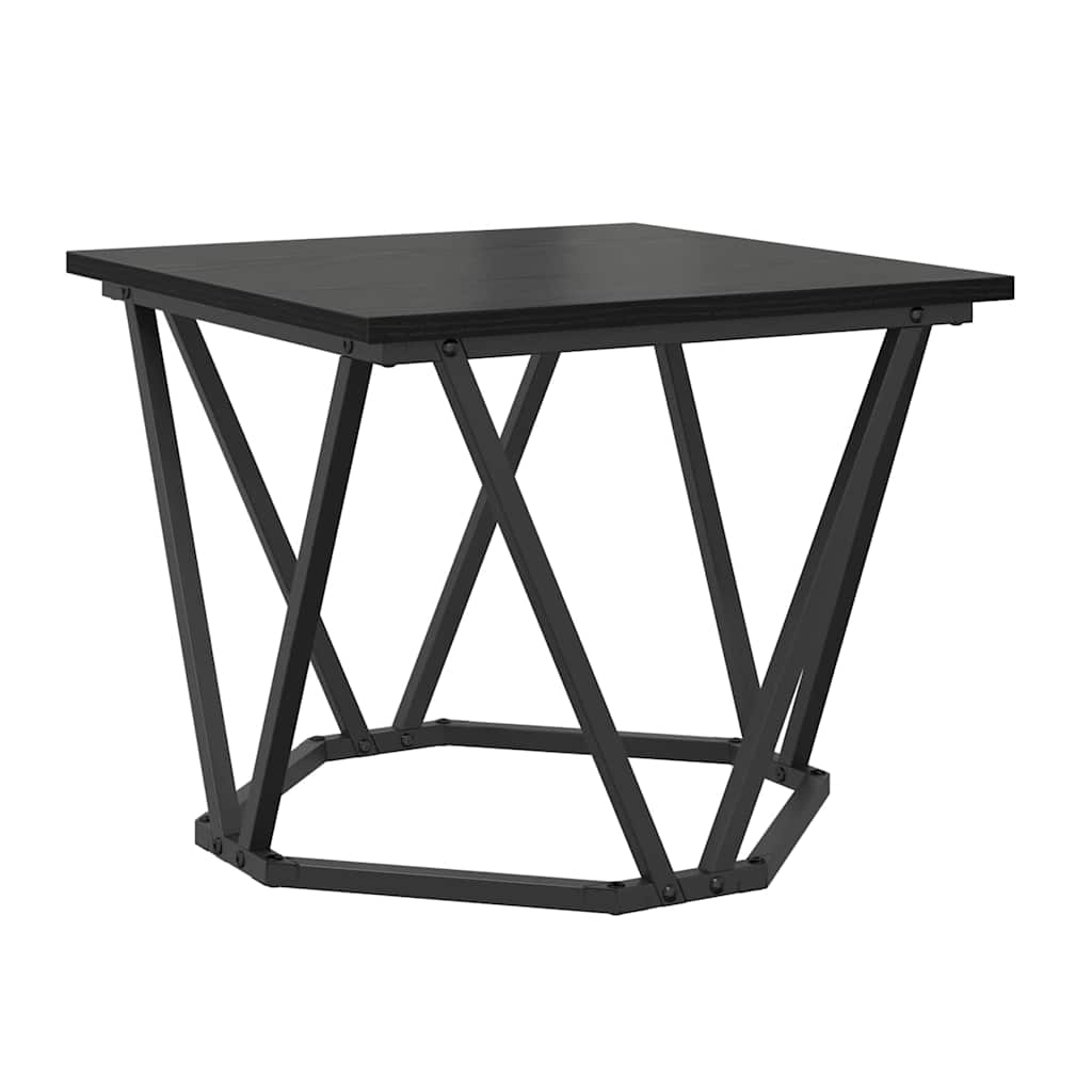 vidaXL Coffee Table 3 pcs Black Oak Engineered Wood and Steel