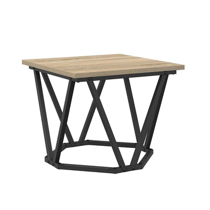 vidaXL Coffee Table 3 pcs Sonoma Oak Engineered Wood and Steel