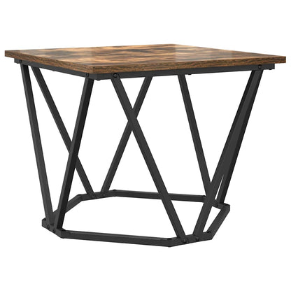 vidaXL Coffee Table 3 pcs Smoked Oak Engineered Wood and Steel