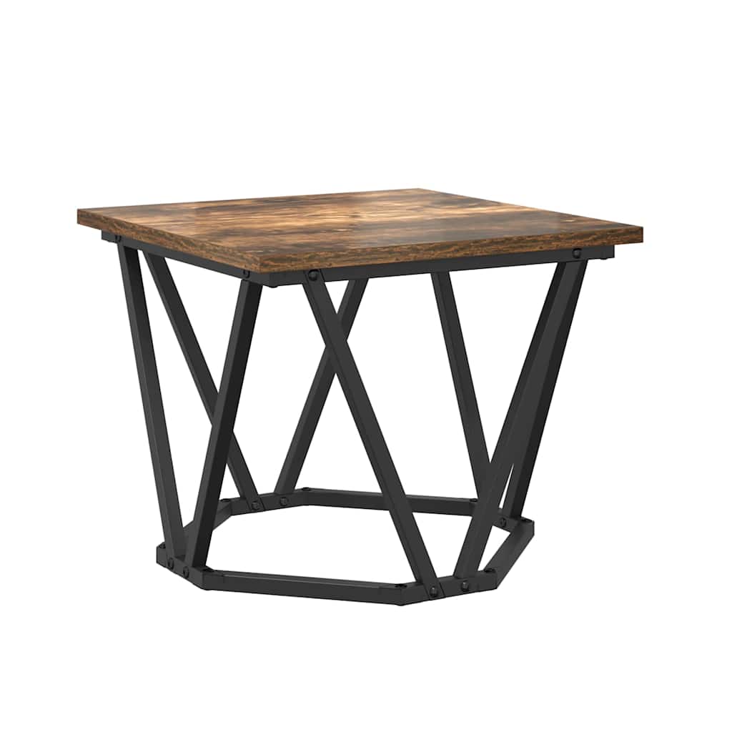 vidaXL Coffee Table 3 pcs Smoked Oak Engineered Wood and Steel