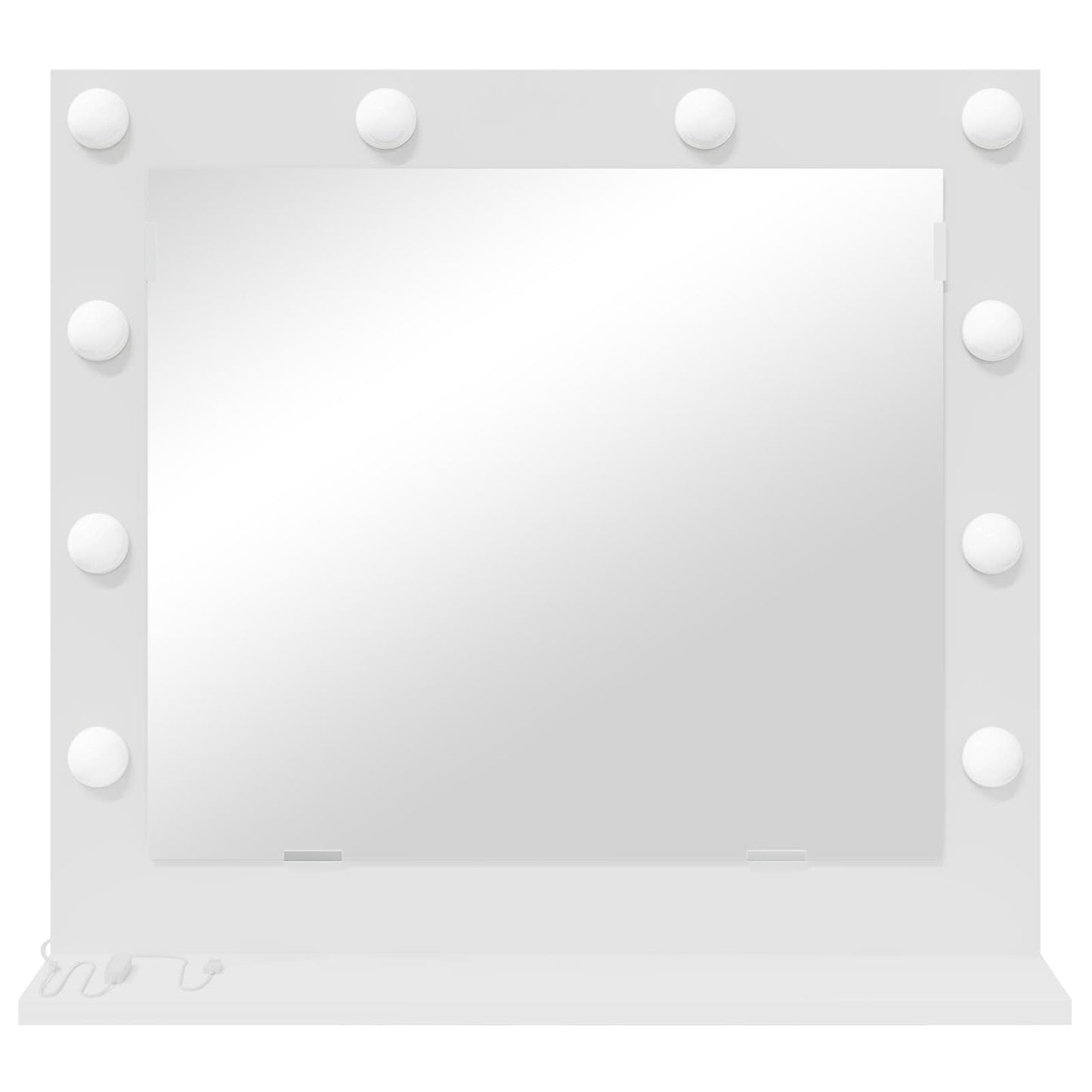 vidaXL Vanity Mirror White 60 x 55 x 18 cm Glass and Engineered wood