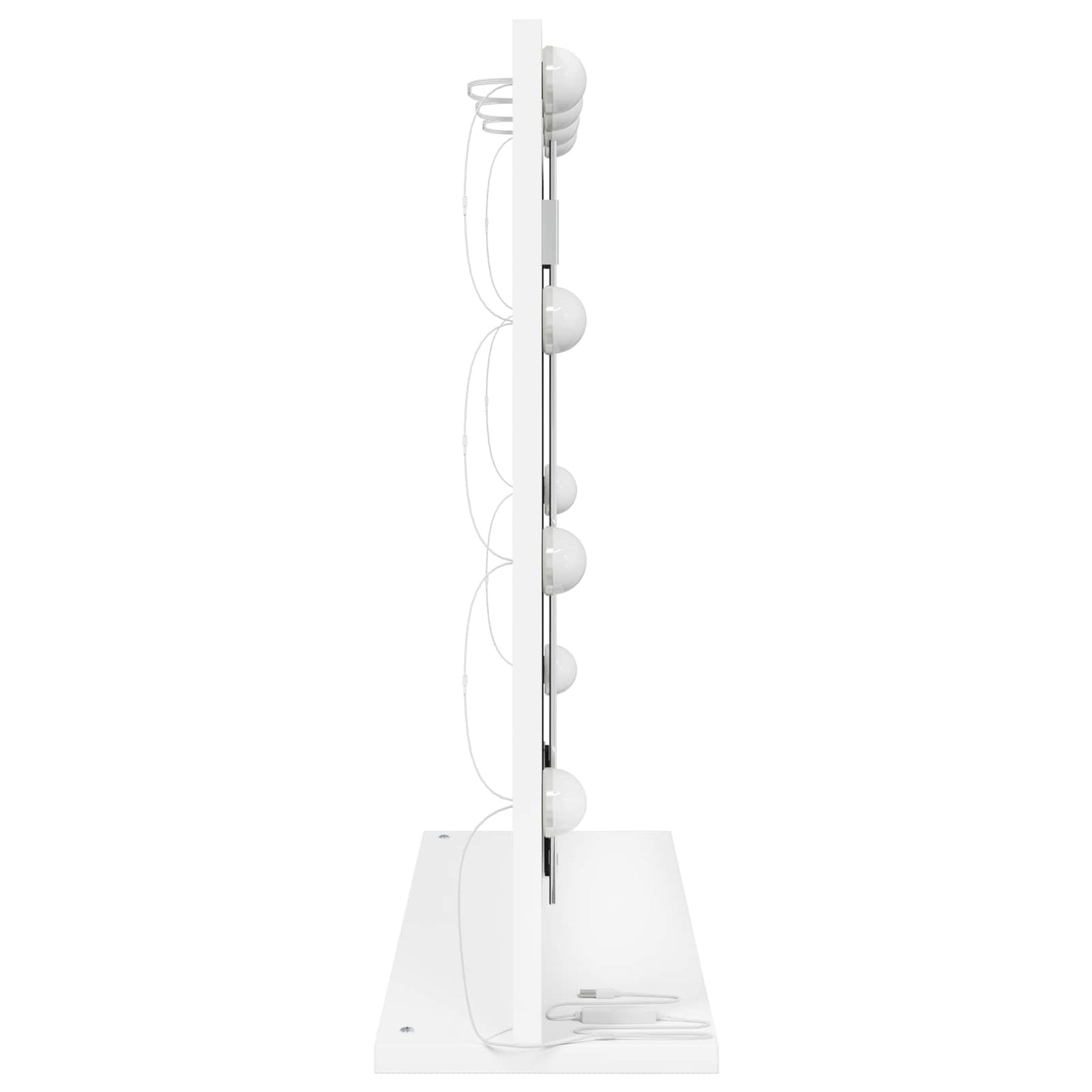 vidaXL Vanity Mirror White 60 x 55 x 18 cm Glass and Engineered wood