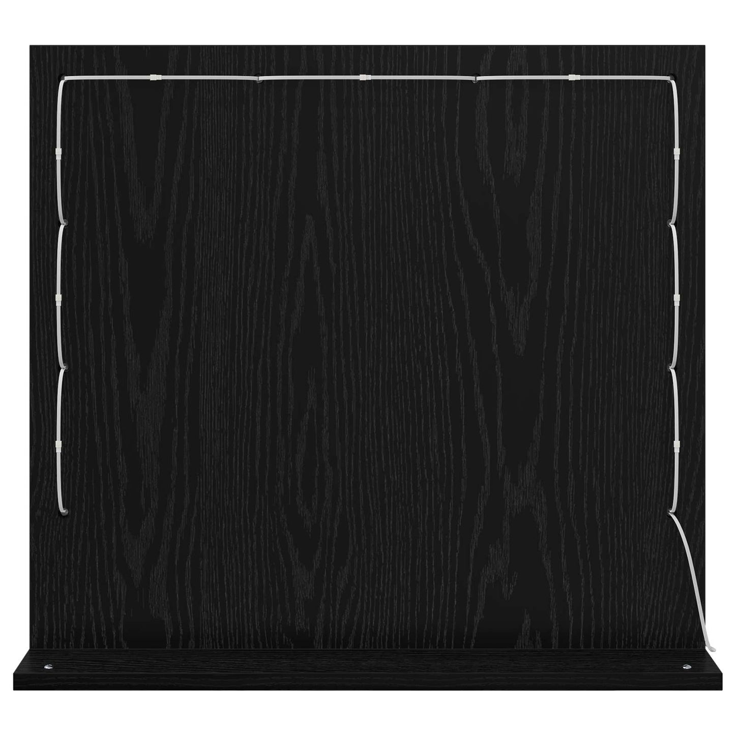 vidaXL Vanity Mirror Rectangular with Mirror Black Oak 60 x 55 x 18 cm