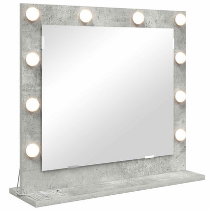 vidaXL Vanity Mirror Rectangular Concrete Grey 60 x 55 x 18 cm