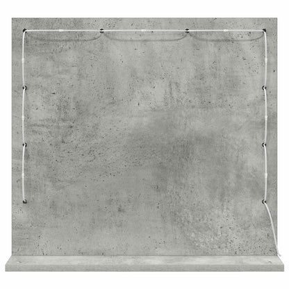 vidaXL Vanity Mirror Rectangular Concrete Grey 60 x 55 x 18 cm