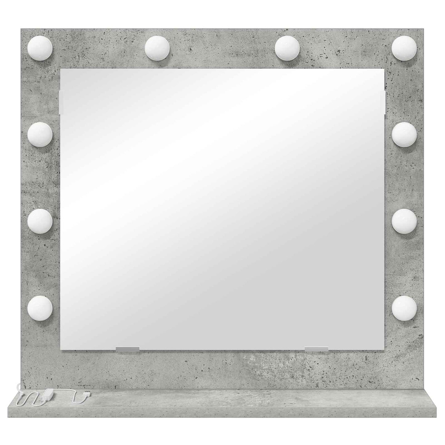 vidaXL Vanity Mirror Rectangular Concrete Grey 60 x 55 x 18 cm