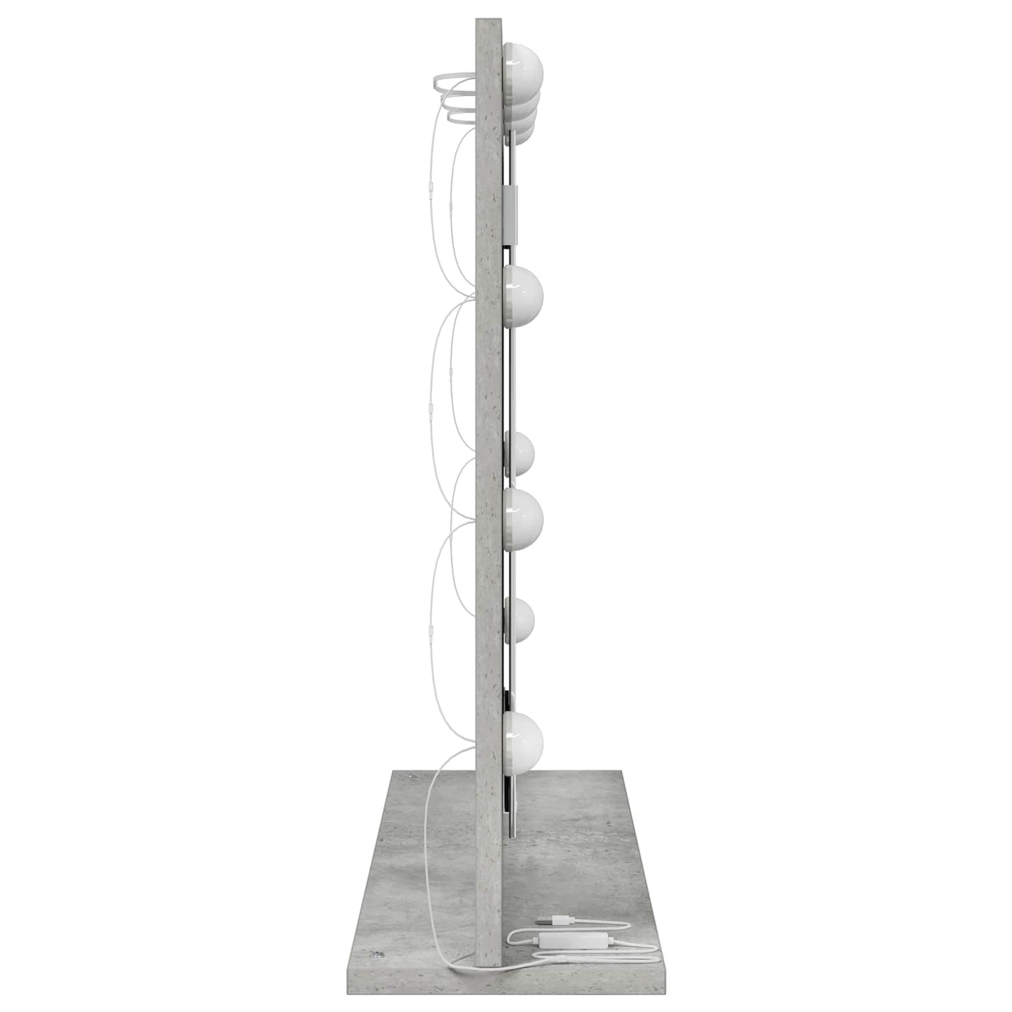 vidaXL Vanity Mirror Rectangular Concrete Grey 60 x 55 x 18 cm