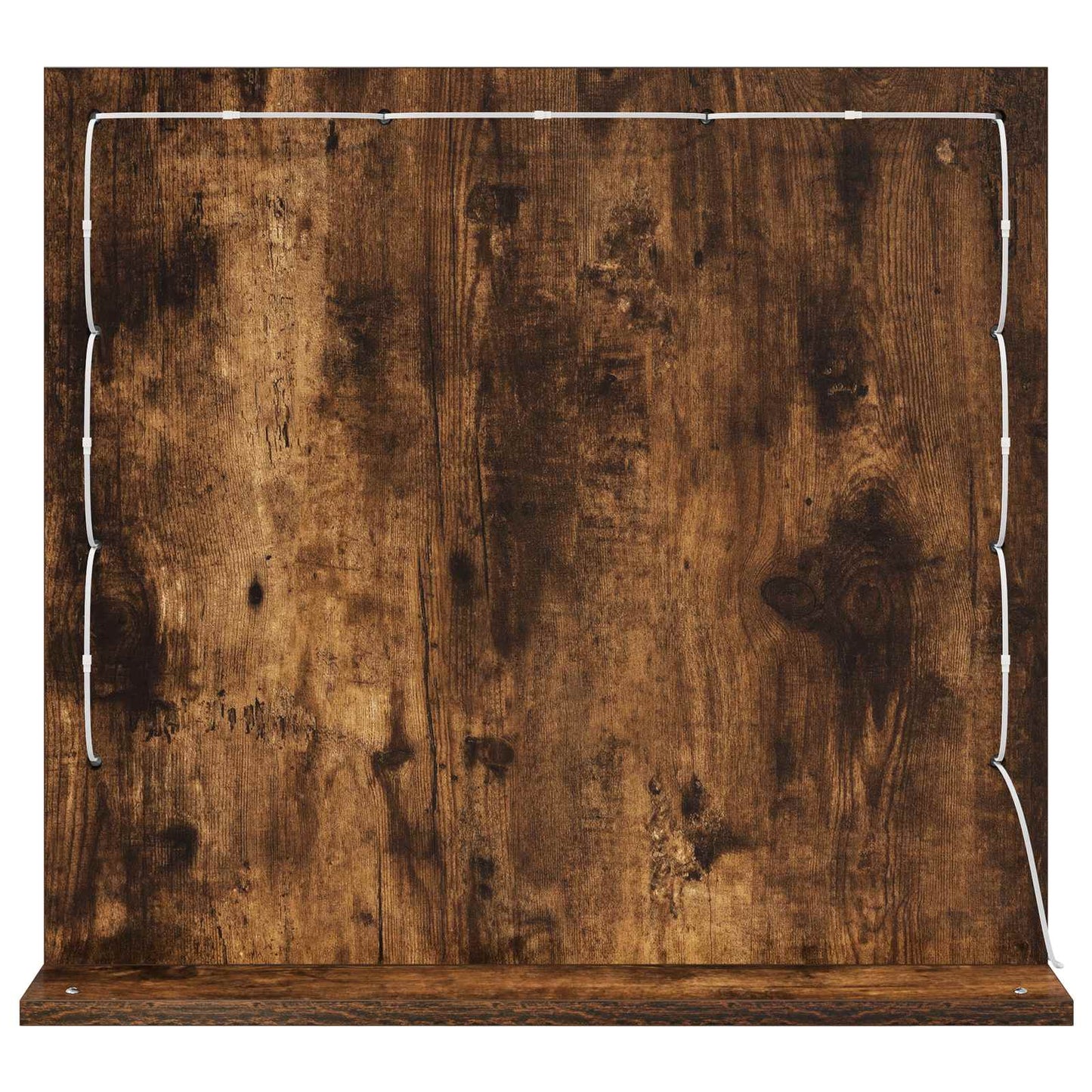 vidaXL Vanity Mirror Rectangular Smoked Oak 60 x 55 x 18 cm