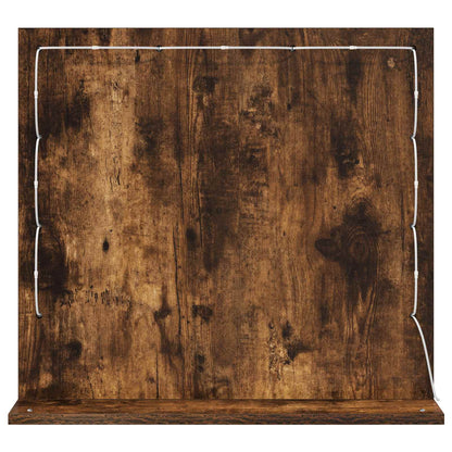 vidaXL Vanity Mirror Rectangular Smoked Oak 60 x 55 x 18 cm