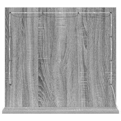 vidaXL Vanity Mirror Rectangular Grey Sonoma 60 x 55 x 18 cm