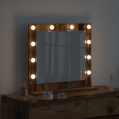 vidaXL Vanity Mirror Rectangular with Mirror Old Wood 60 x 55 x 18 cm