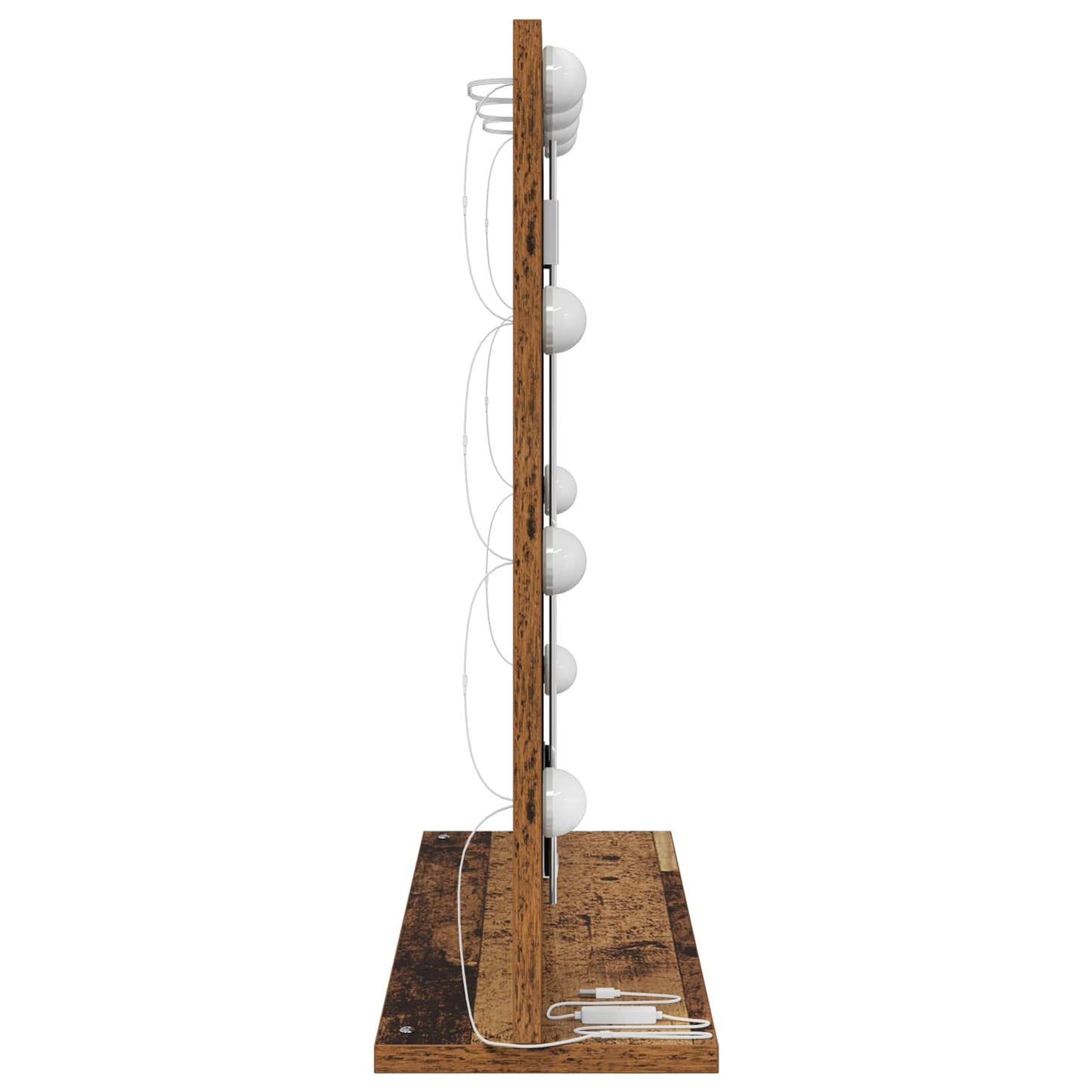 vidaXL Vanity Mirror Rectangular with Mirror Old Wood 60 x 55 x 18 cm