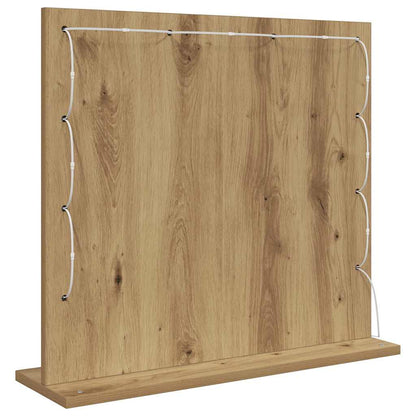 vidaXL Vanity Mirror Rectangular Artisan Oak 60 x 55 x 18 cm