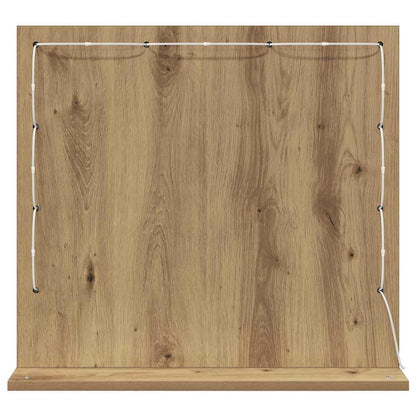 vidaXL Vanity Mirror Artisan Oak 60 x 55 x 18 cm Rectangular