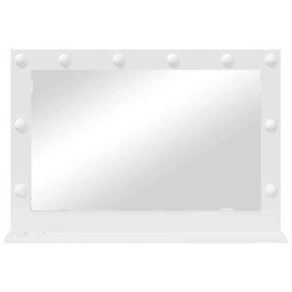 vidaXL Vanity Mirror White 80 x 15 x 18 cm Glass and Engineered wood