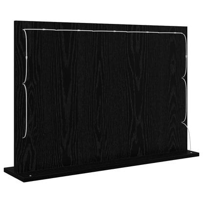 vidaXL Vanity Mirror Rectangular with Mirror Black Oak 80 x 15 x 18 cm