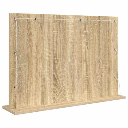 vidaXL Vanity Mirror Rectangular Sonoma Oak 80 x 55 x 18 cm