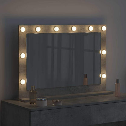 vidaXL Vanity Mirror Rectangular Concrete Grey 80 x 55 x 18 cm