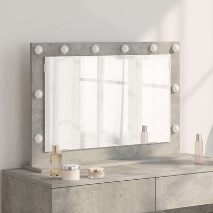 vidaXL Vanity Mirror Rectangular Concrete Grey 80 x 55 x 18 cm