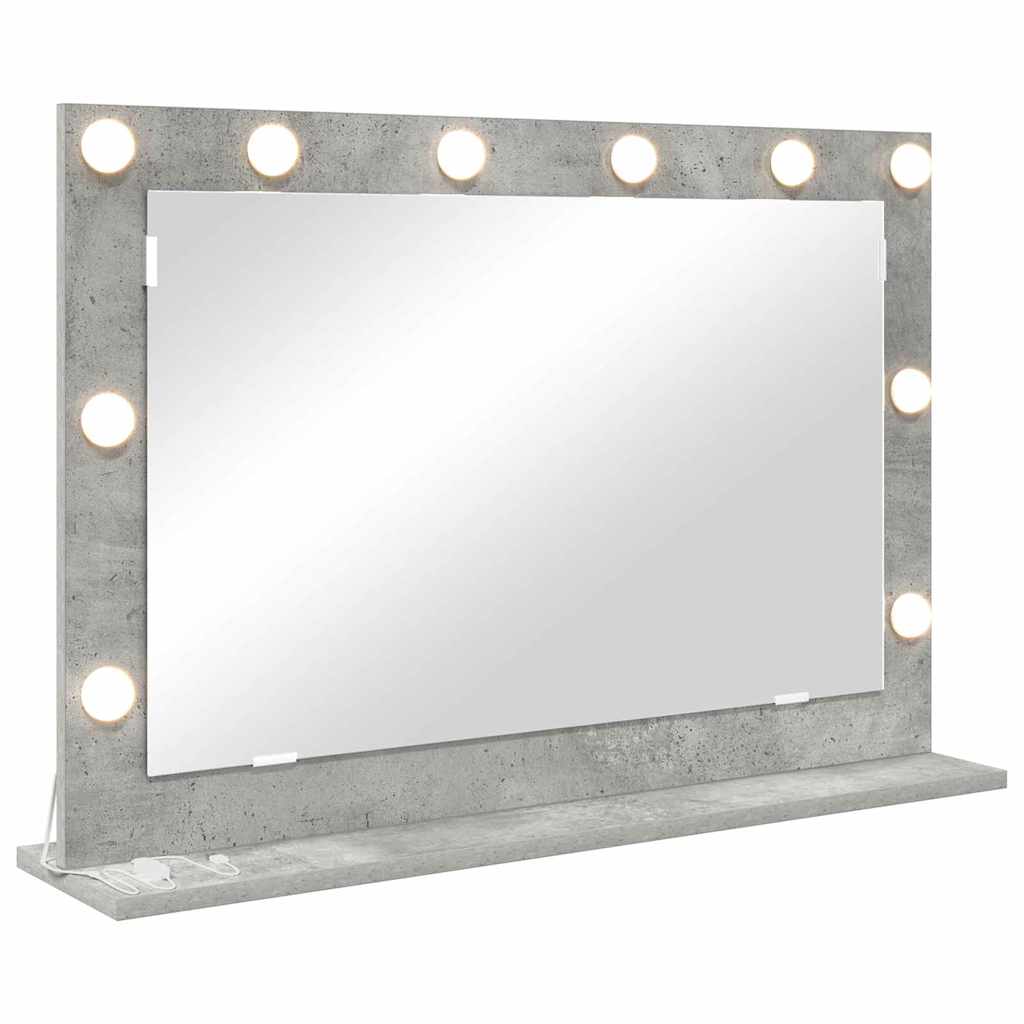 vidaXL Vanity Mirror Rectangular Concrete Grey 80 x 55 x 18 cm