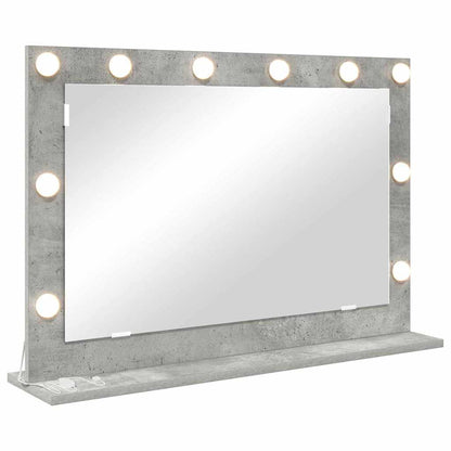vidaXL Vanity Mirror Rectangular Concrete Grey 80 x 55 x 18 cm