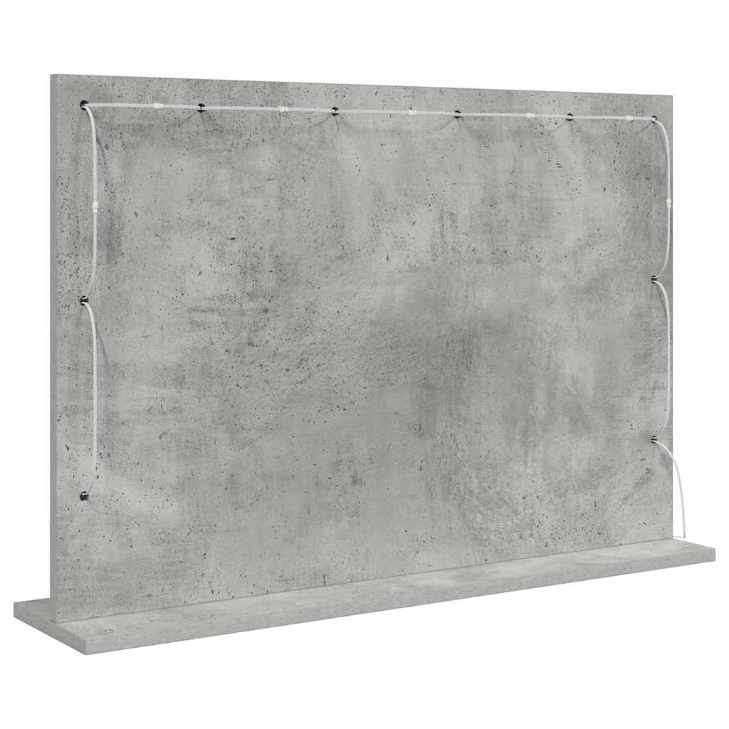 vidaXL Vanity Mirror Rectangular Concrete Grey 80 x 55 x 18 cm