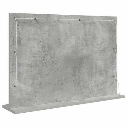 vidaXL Vanity Mirror Rectangular Concrete Grey 80 x 55 x 18 cm
