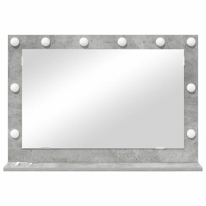 vidaXL Vanity Mirror Rectangular Concrete Grey 80 x 55 x 18 cm