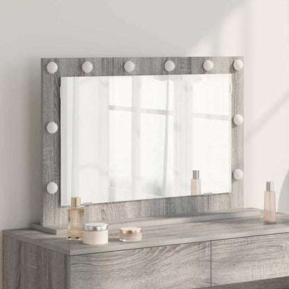 vidaXL Vanity Mirror Rectangular Grey Sonoma 80 x 55 x 18 cm