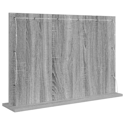 vidaXL Vanity Mirror Rectangular Grey Sonoma 80 x 55 x 18 cm