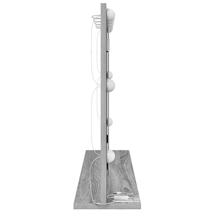 vidaXL Vanity Mirror Rectangular Grey Sonoma 80 x 55 x 18 cm