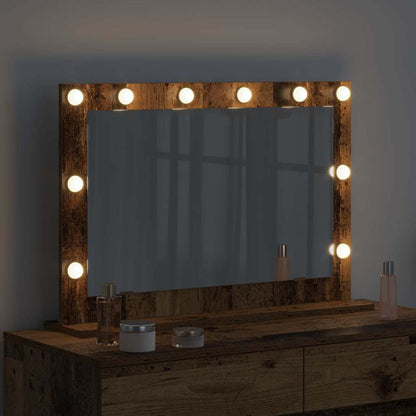 vidaXL Vanity Mirror Rectangular with Mirror Old Wood 80 x 55 x 18 cm