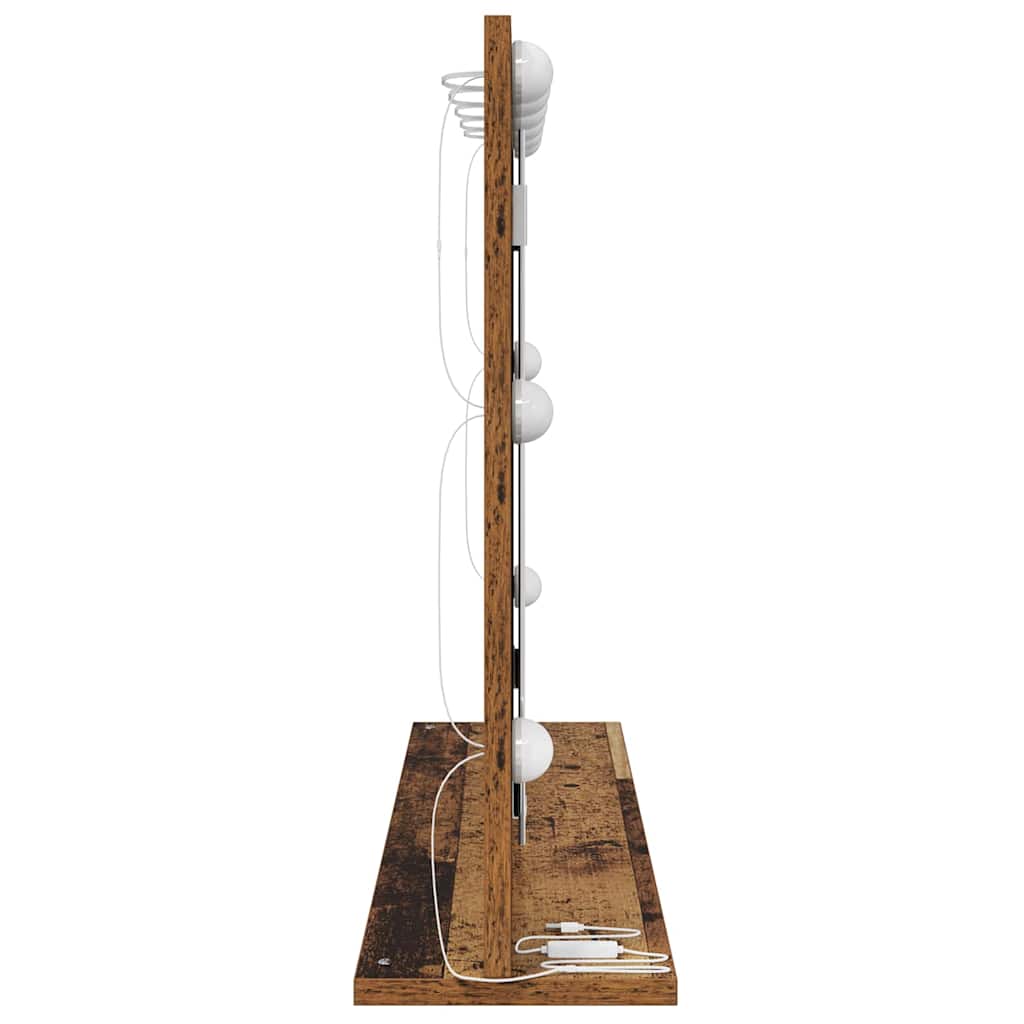 vidaXL Vanity Mirror Rectangular with Mirror Old Wood 80 x 55 x 18 cm