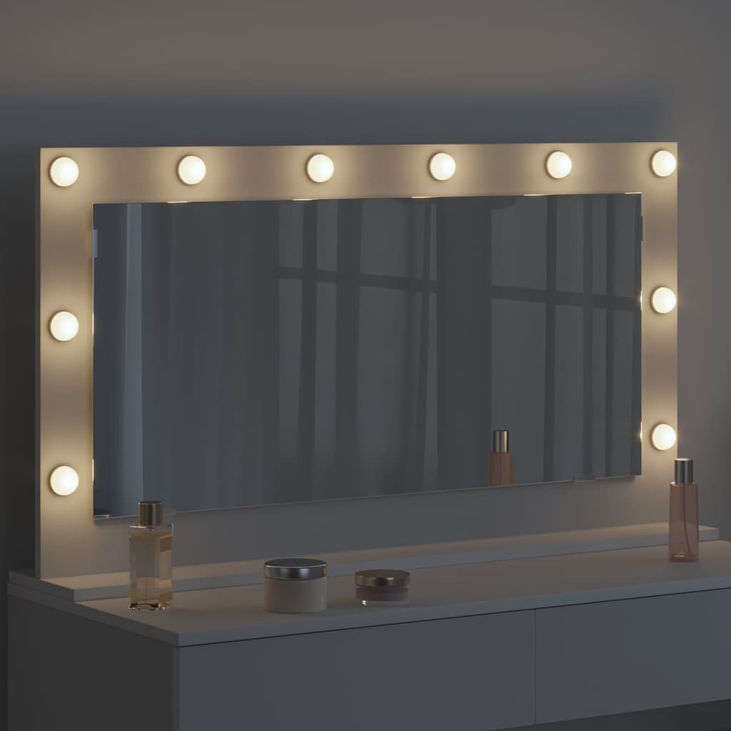 vidaXL Vanity Mirror White 100 x 55 x 18 cm Glass and Engineered wood