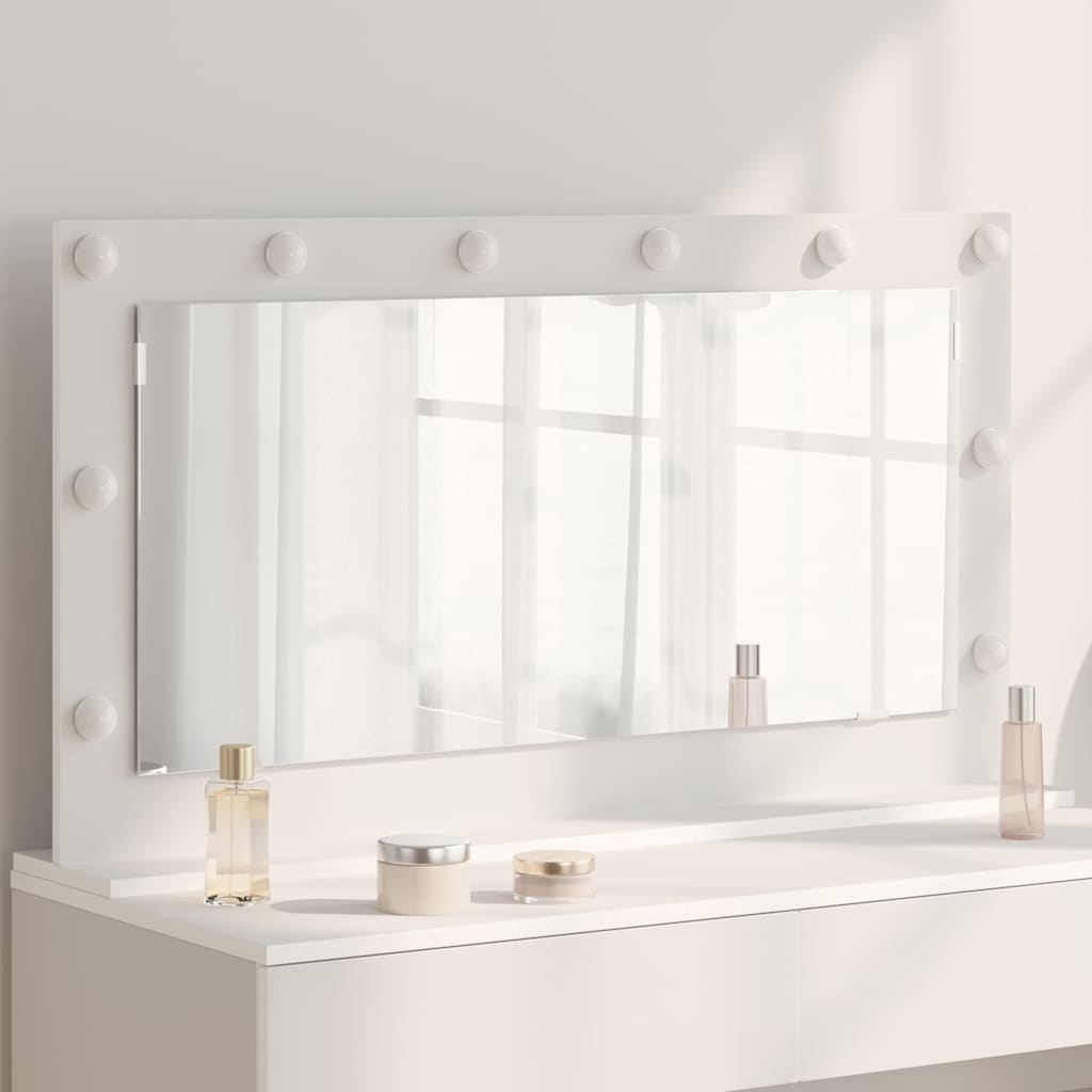 vidaXL Vanity Mirror White 100 x 55 x 18 cm Glass and Engineered wood