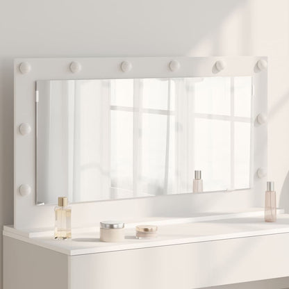 vidaXL Vanity Mirror White 100 x 55 x 18 cm Glass and Engineered wood