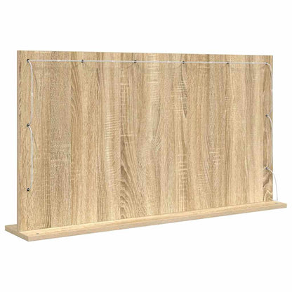 vidaXL Vanity Mirror Rectangular Sonoma Oak 100 x 55 x 18 cm