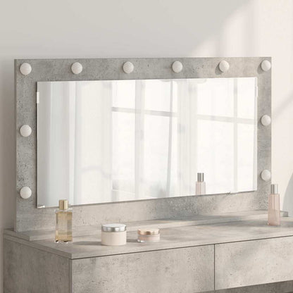 vidaXL Vanity Mirror Rectangular Concrete Grey 100 x 55 x 18 cm