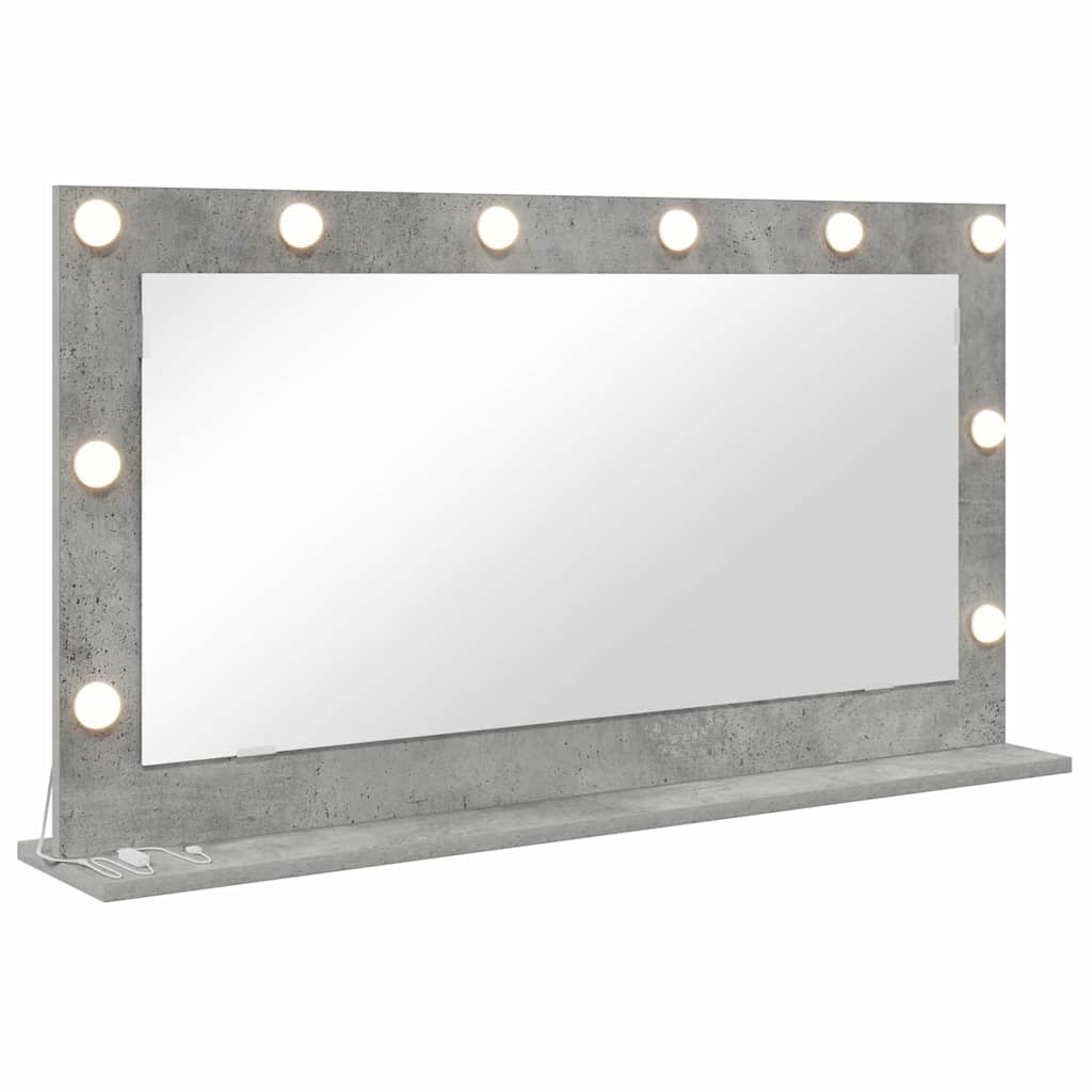vidaXL Vanity Mirror Rectangular Concrete Grey 100 x 55 x 18 cm