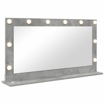 vidaXL Vanity Mirror Rectangular Concrete Grey 100 x 55 x 18 cm
